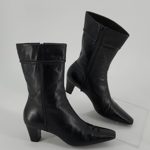 Cole Haan Shoes - Cole Haan Black Leather Calf Boots Size 10